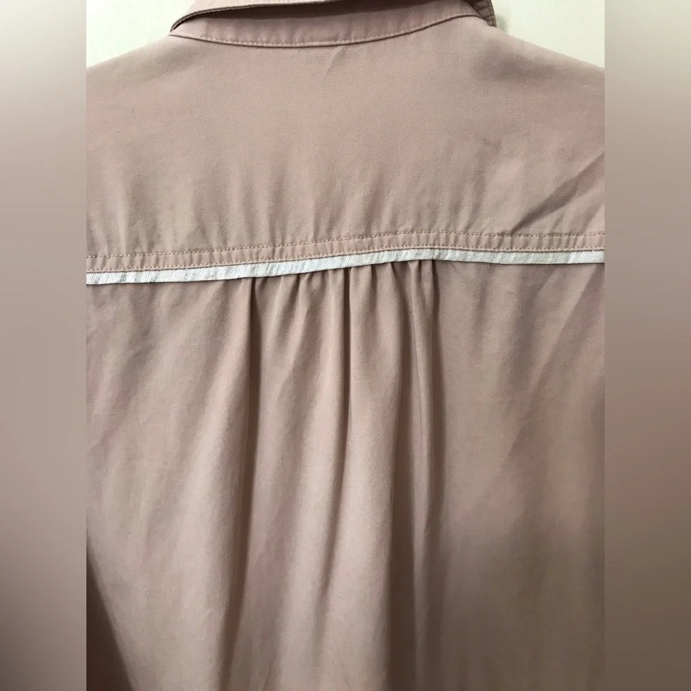 Free People Womens Tencel Soft Lightweight Long Sleeve Button Down Shirt Size S